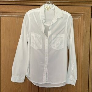 Perfect condition long sleeve white button up shirt